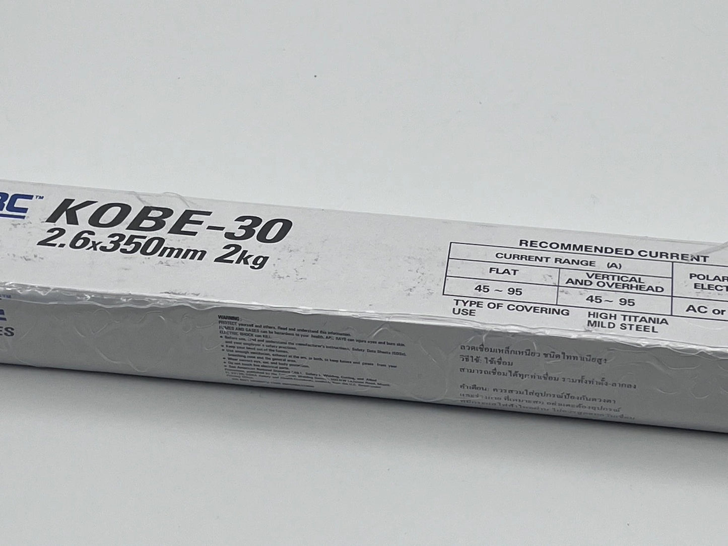 ลวดเชื่อมเหล็ก KOBE-30 2.6x350mm 2kg กล่องขาว