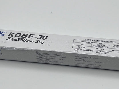 ลวดเชื่อมเหล็ก KOBE-30 2.6x350mm 2kg กล่องขาว