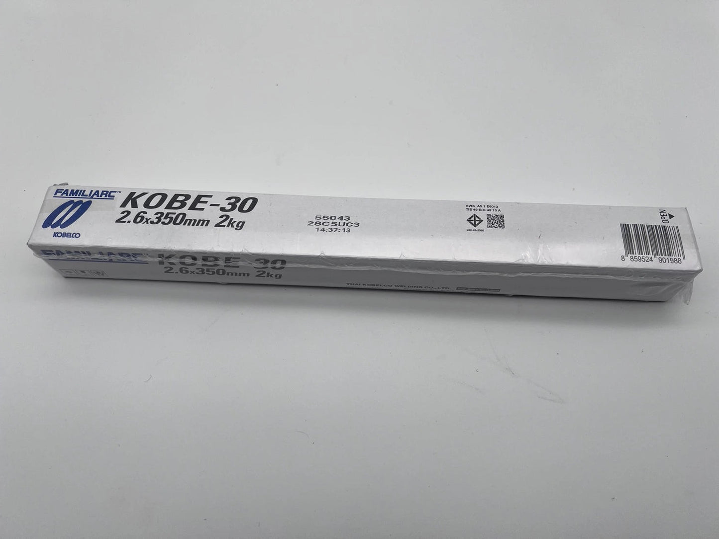 ลวดเชื่อมเหล็ก KOBE-30 2.6x350mm 2kg กล่องขาว